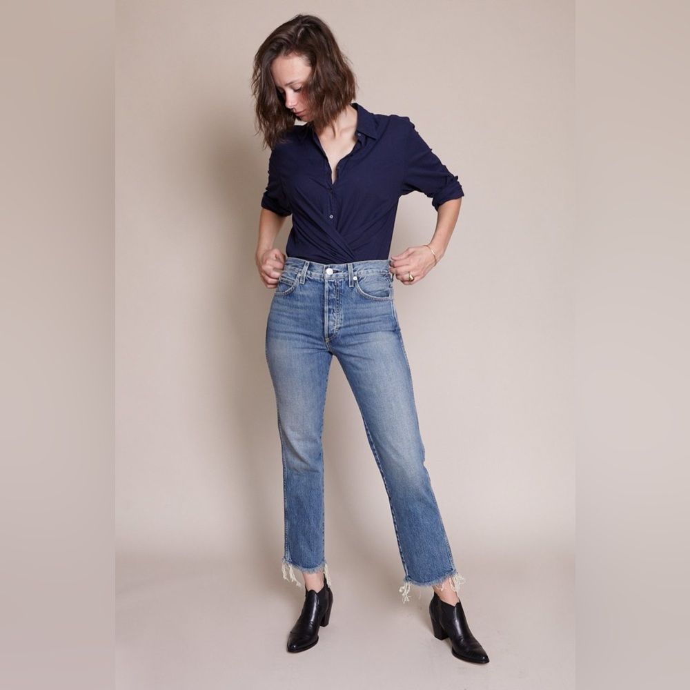 AMO‎ Layla High Rise Straight Jean in Tomcat.